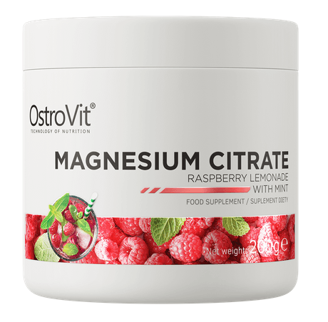 Magnesium Citrate Raspberry Lemonade Mint - 200g – OstroVit verpakking