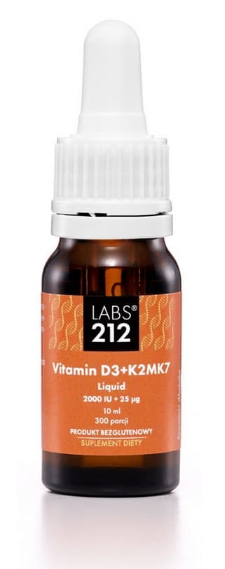 LABS 212 - Vitamin D3 + K2 Mk7 Płynny - 10ml – LABS 212 opakowanie