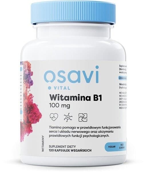 Osavi B1-Witamina 100 mg - 120 roślinnych kapsułek