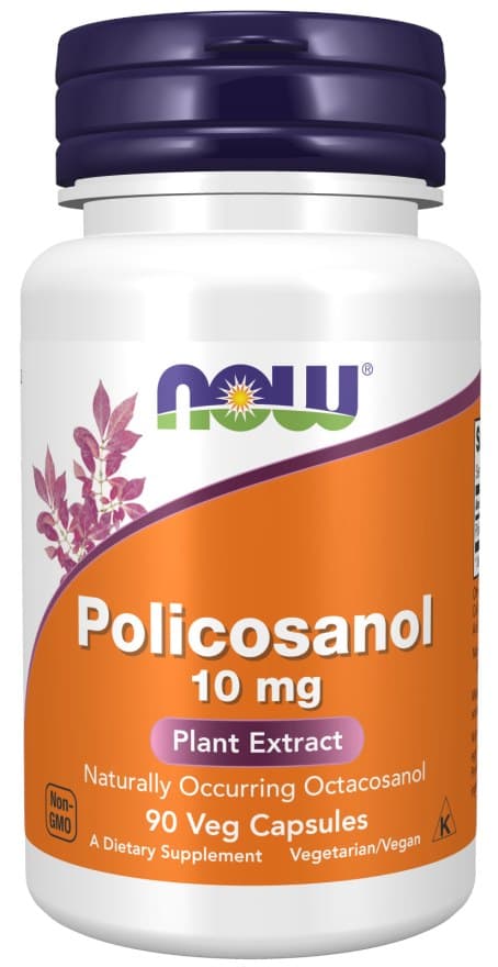 NOW Foods Policosanol 10mg 90 Vcaps – NOW Foods förpackning