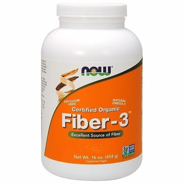Now Foods - Fiber-3 Organic - 454g – NOW Foods förpackning