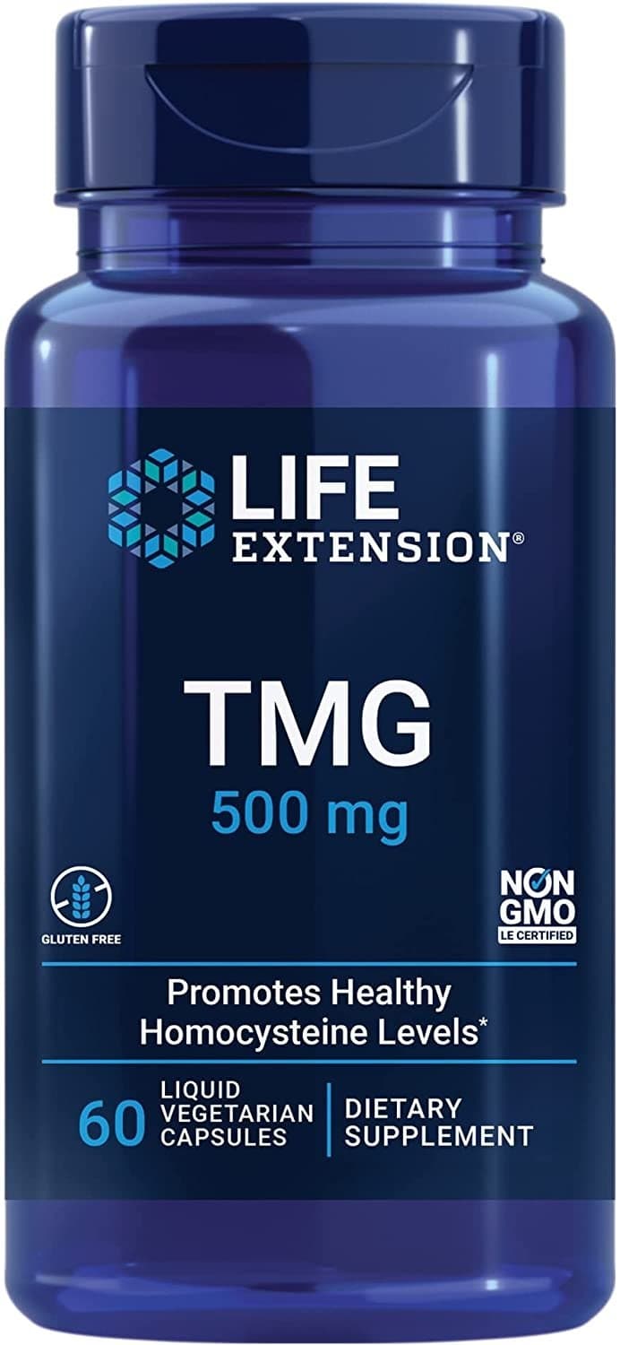 TMG, 500mg - 60 Liquid Vcaps | Life Extension – Life Extension opakowanie