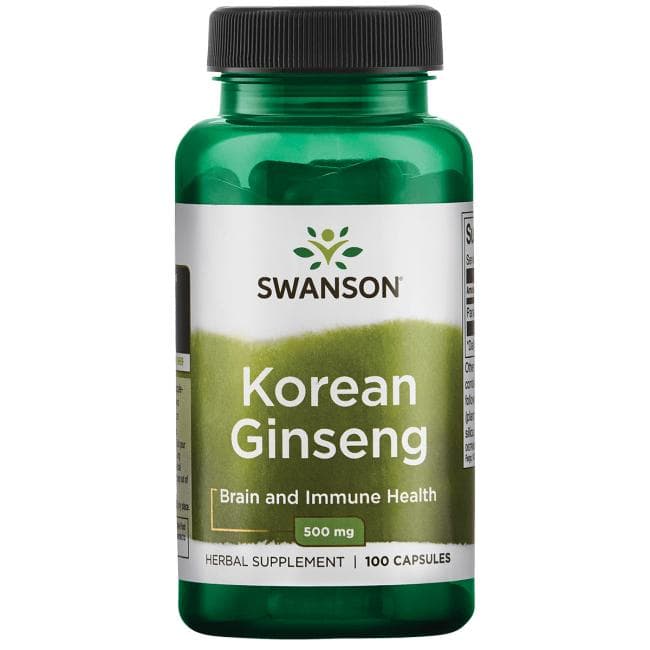 Swanson Korean Ginseng 500 mg – 100 kapsler