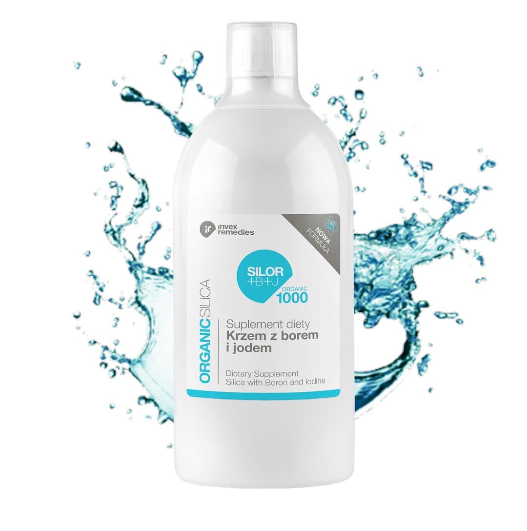 INVEX REMEDIES - Silor+B+J Organic flytande kiselgel med bor och jod – INVEX REMEDIES förpackning