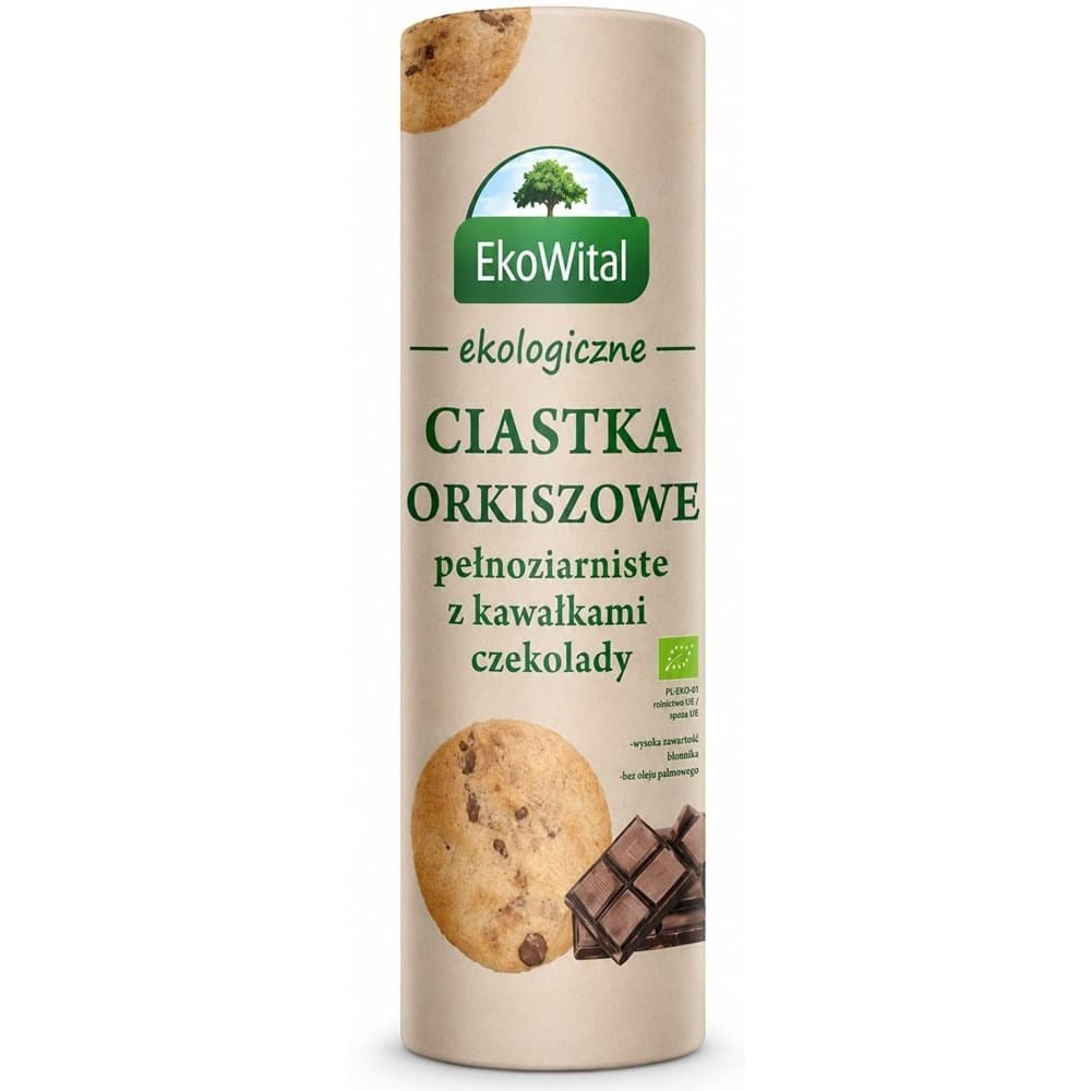EKO WITAL Ekologiska Speltkakor med Chokladbitar BIO 250 g – EKO WITAL förpackning