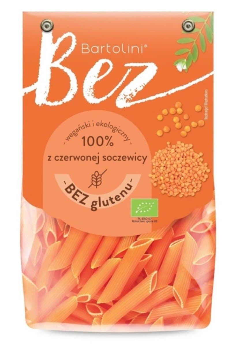 Bartolini Makaron Proteïne van Rode Linzen Penna BIO 250 g – Bartolini verpakking