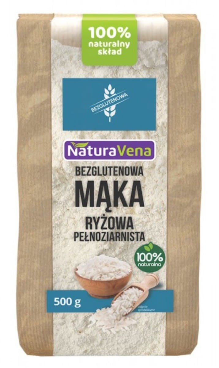 Naturavena Mąka Ryżowa Pełnoziarnista Bezglutenowa 500 g | Bio Planet