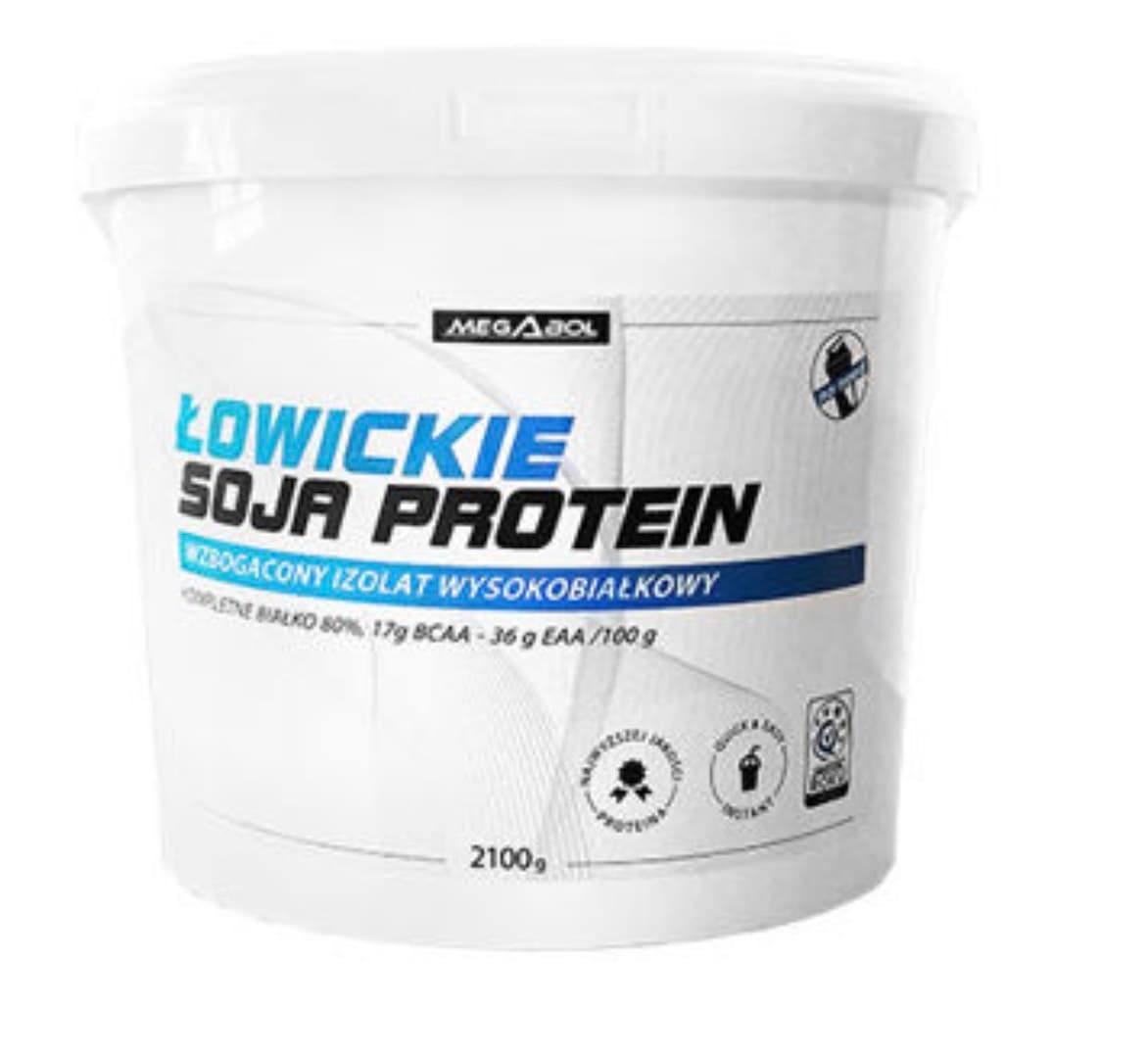 Megabol Łowickie Soja Protein 2,1 kg met bananensmaak – Megabol verpakking
