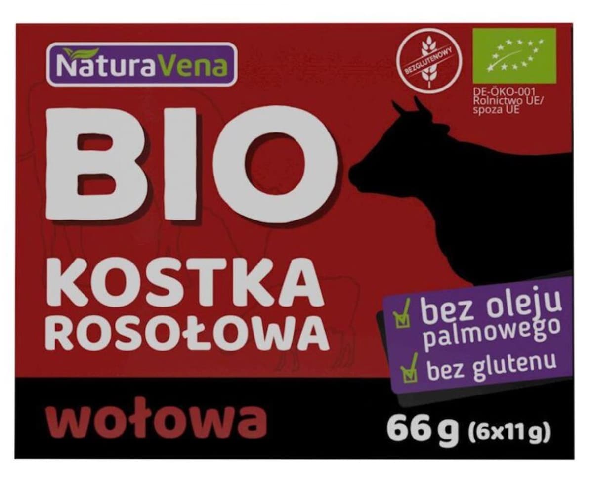 Naturavena Bulion Kostki Wołowe Bezglutenowe BIO 6 x 11 g | Bio Planet – Naturavena verpakking