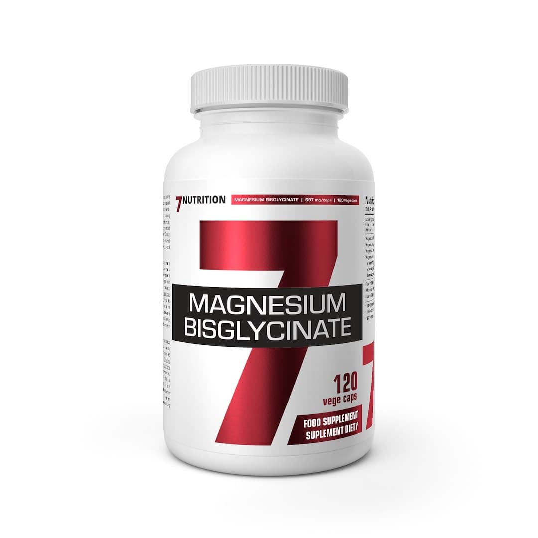 7Nutrition Magnesium Bisglycinate 150 mg – 120 vegetarische Kapseln – 7 Nutrition Verpackung
