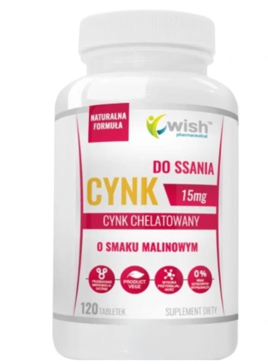 Wish Cynk 15 mg 120 pastilhas para chupar