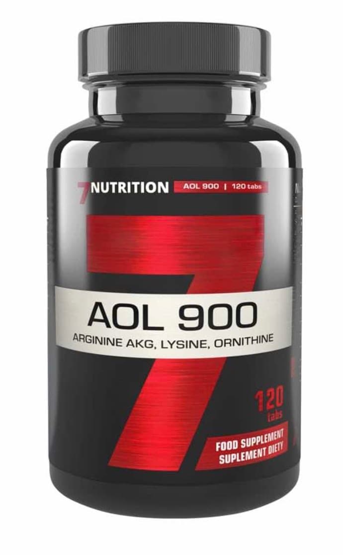 7Nutrition AOL 900 Arginin AKG Lysin Ornithin 120 tabletter – 7 Nutrition emballage