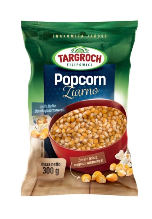 Targroch Popcorn Korn 300 g – Targroch Verpackung