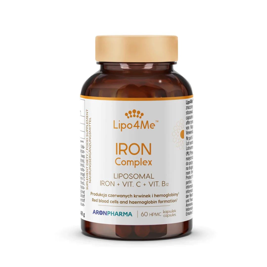 AronPharma Lipo4Me IRON Complex 60 kapslar – Aronpharma förpackning