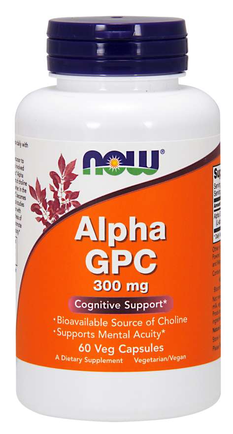 NOW Foods - Alpha GPC - 300mg - 60 Vegetarian Capsules