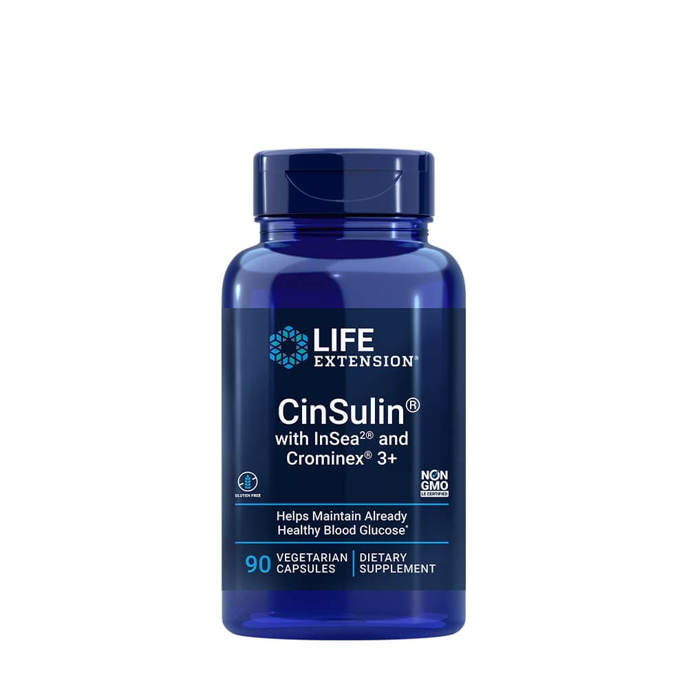 Life Extension Cinsulin 90 cápsulas vegetarianas – Life Extension embalagem