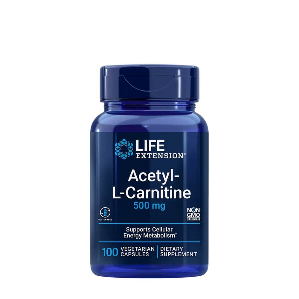 Life Extension Acetyl-L-Carnitine 500 mg - 100 cápsulas vegetarianas – Life Extension empaque