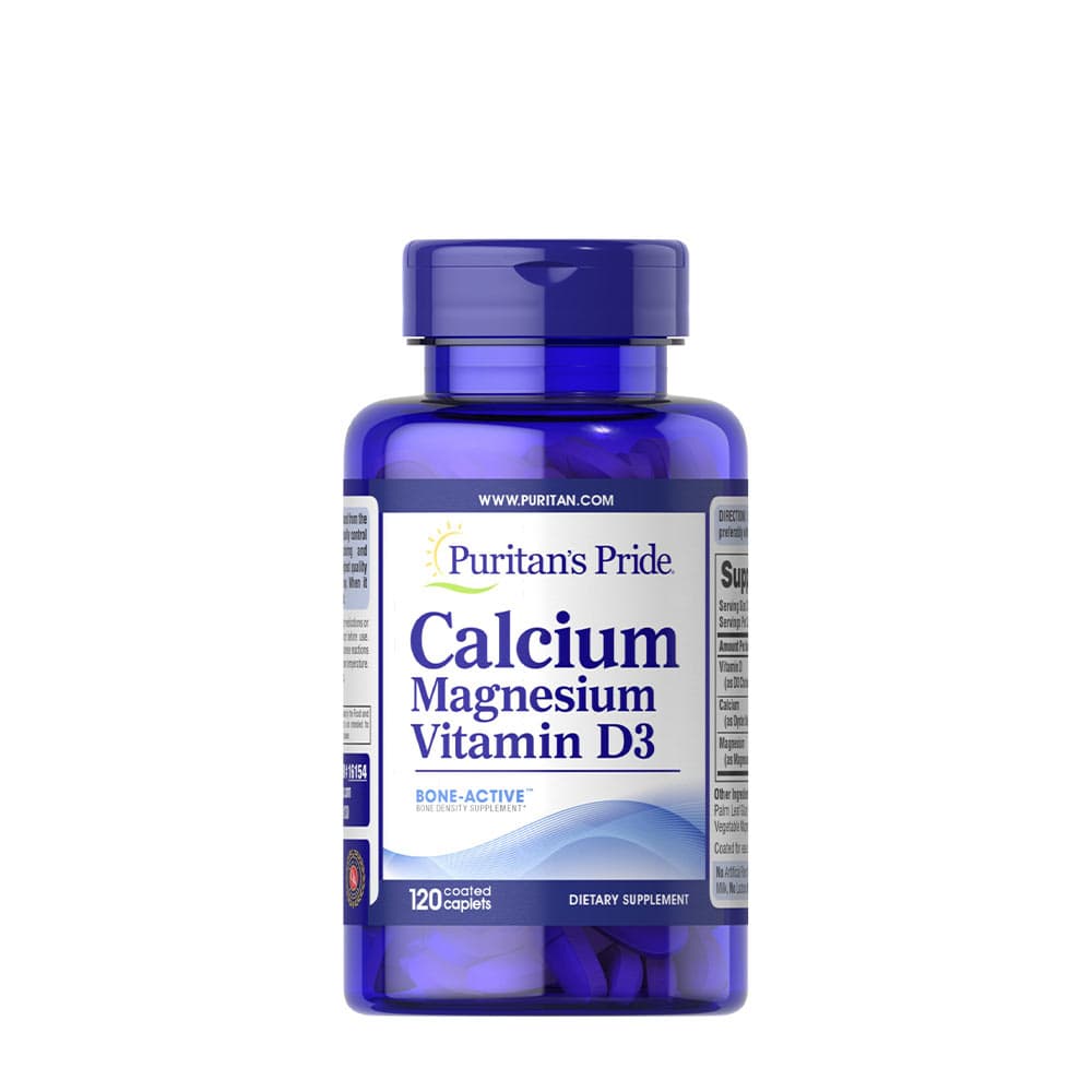 Puritan's Pride Calcium Magnesium With Vitamin D - 120 kapslar – Puritan's Pride förpackning