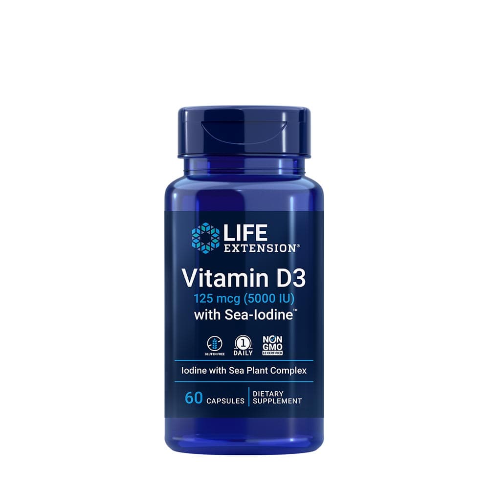 Life Extension - Vitamin D3 With Sea-Iodine - 60 Kapseln – Life Extension Verpackung