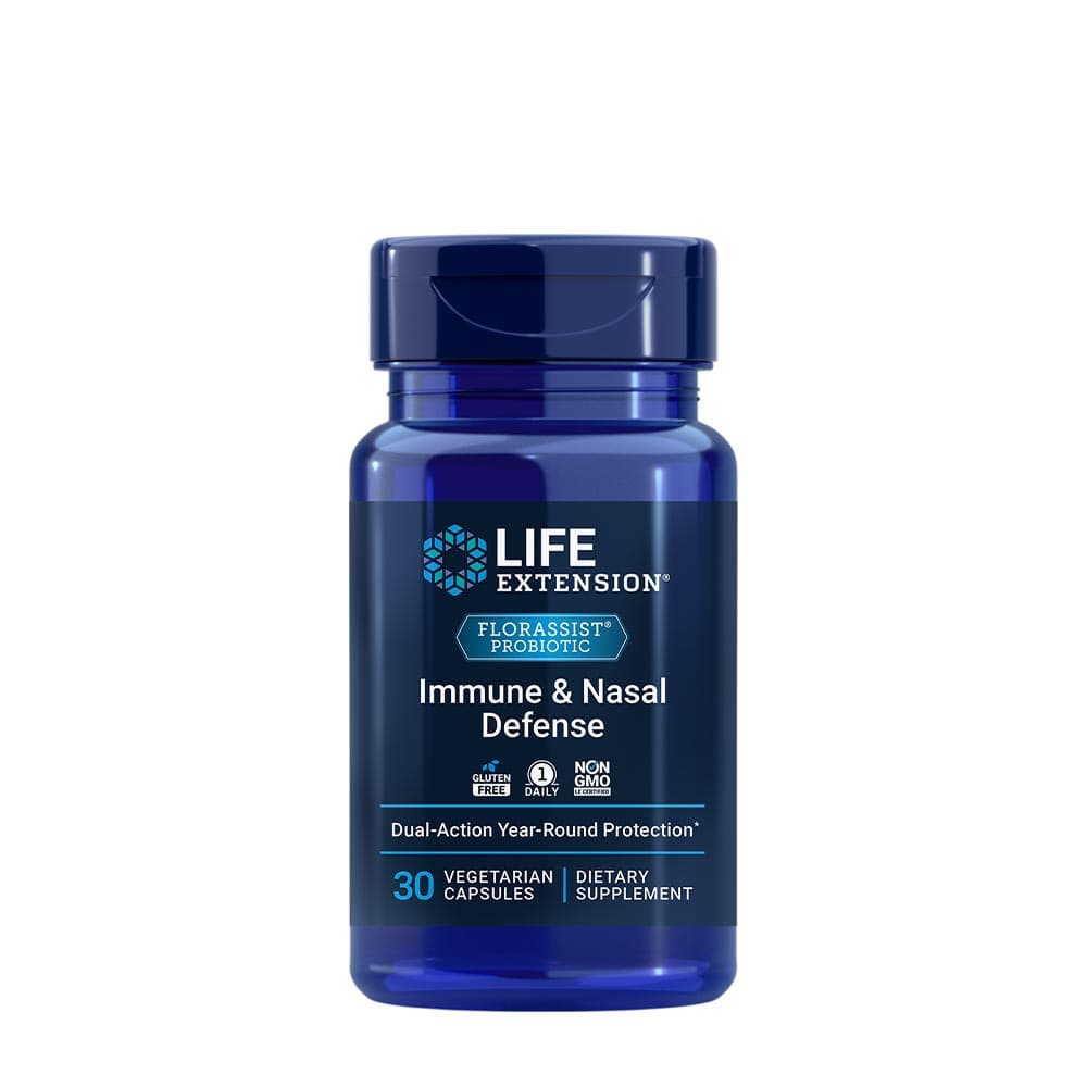 Life Extension FLORASSIST® Probiotic Immune & Nasal Defense 30 vegetariska kapslar – Life Extension förpackning
