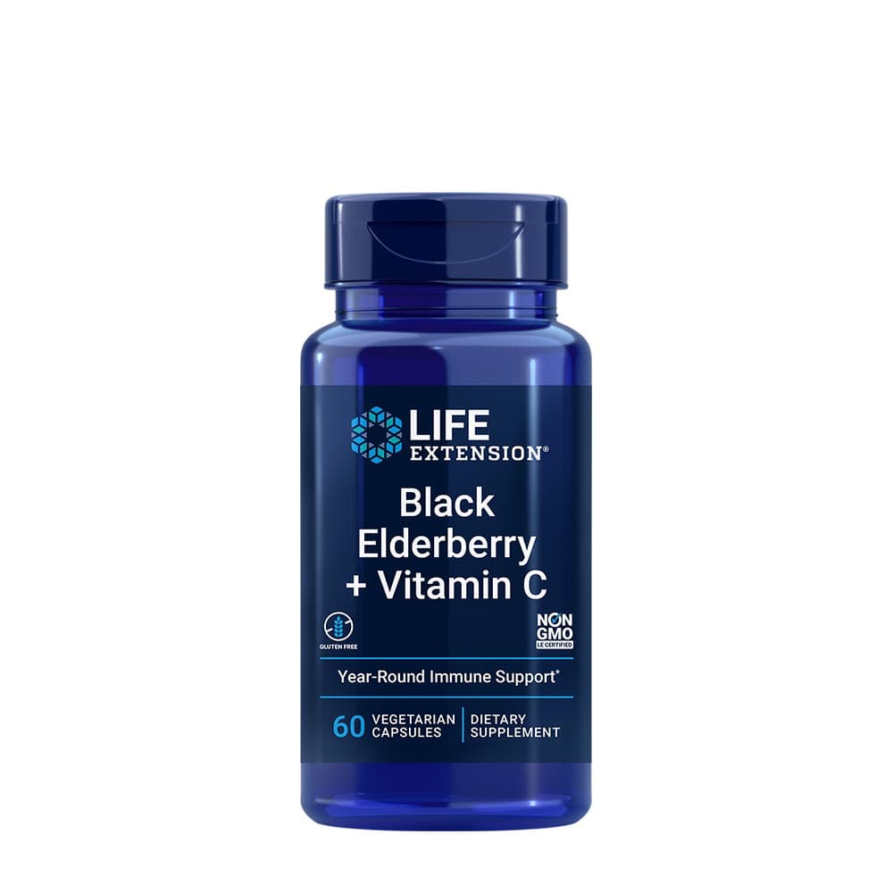 Life Extension - Black Elderberry + Vitamin C - 60 capsules – Life Extension emballage