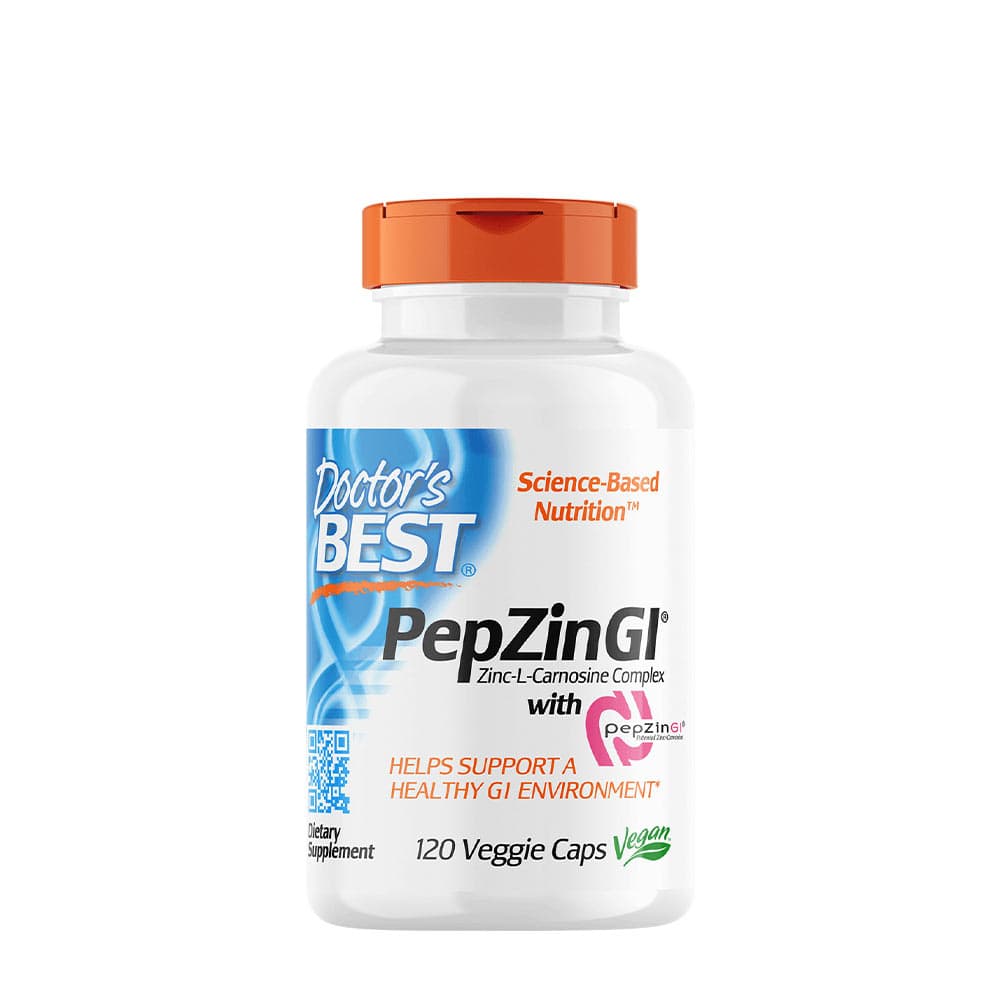 Doctor's Best PepZin GI Zinc-L-Carnosine Complex 120 Vcaps – Doctor's Best packaging