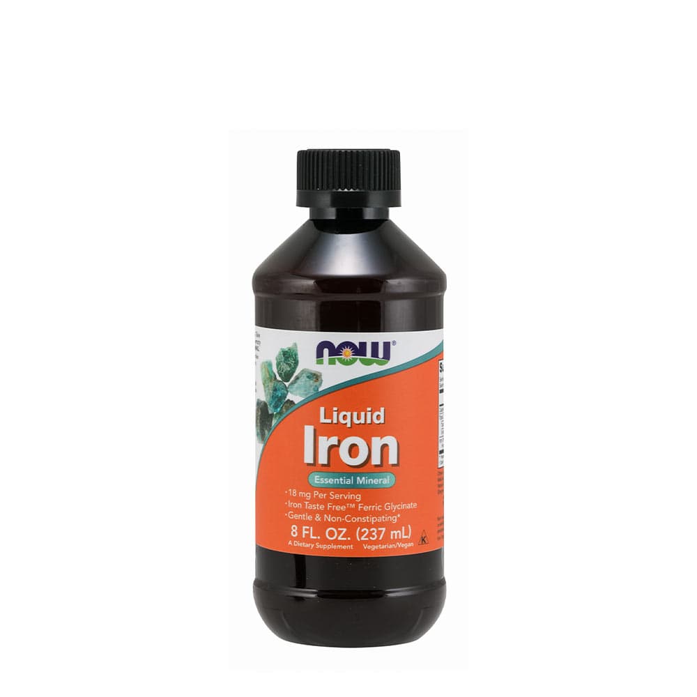 Now Foods Liquid Iron - Liquid Iron Supplement 237 ml – NOW Foods packaging