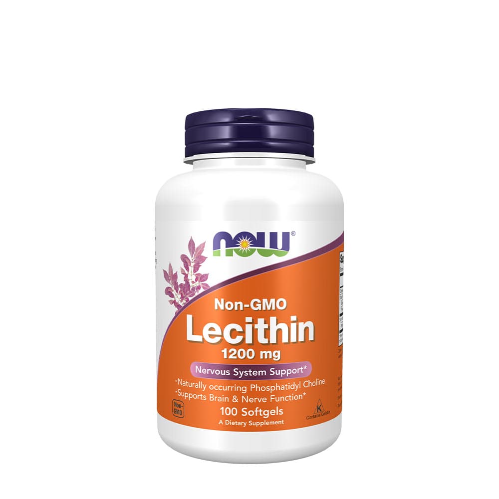 NOW Foods - Lecithin 1200mg Non-GMO - 100 Softgels – NOW Foods packaging