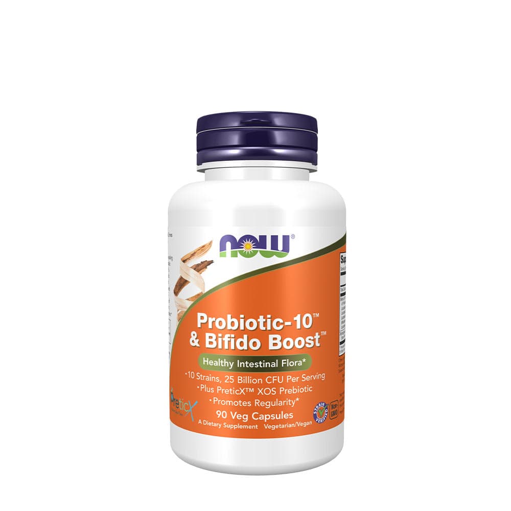 NOW Foods Probiotic-10 & Bifido Boost 25 milliarder CFU, kapsler – NOW Foods embalagem
