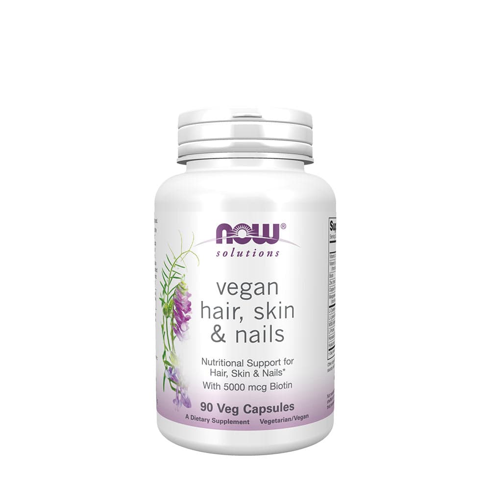 NOW Foods - Vegan Hair, Skin & Nails - 90 Vcaps – NOW Foods empaque
