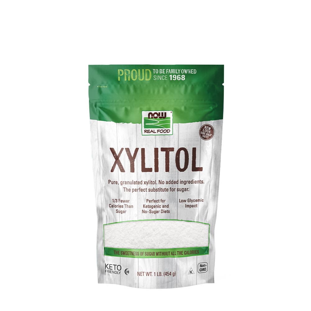 NOW Foods Xylitol 454g – Reines granuliertes Süßungsmittel – NOW Foods Verpackung