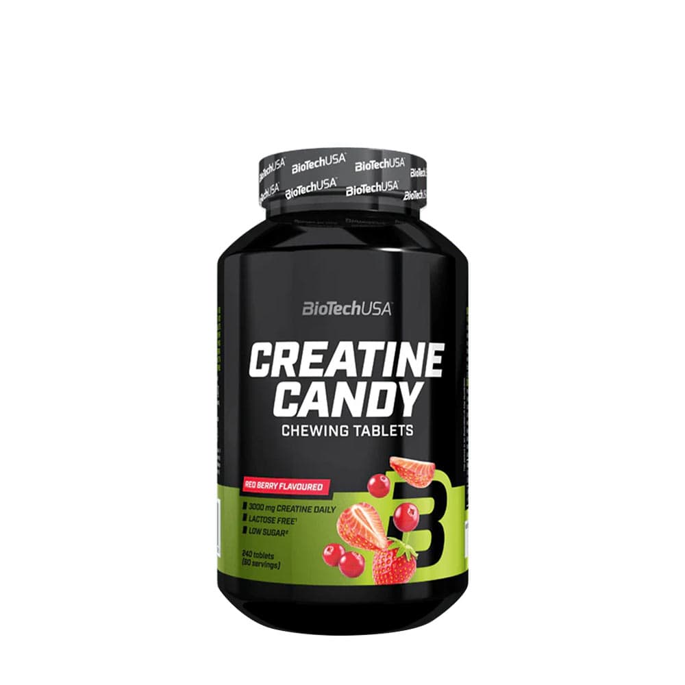BioTechUSA - Creatine Candy Chewing Tabs, Red Berry - 240 tabletter – BioTechUSA förpackning