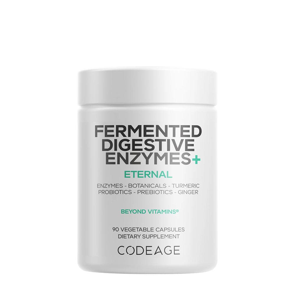 Codeage Enzimas Digestivas Fermentadas+ - 90 cápsulas vegetales – Codeage empaque