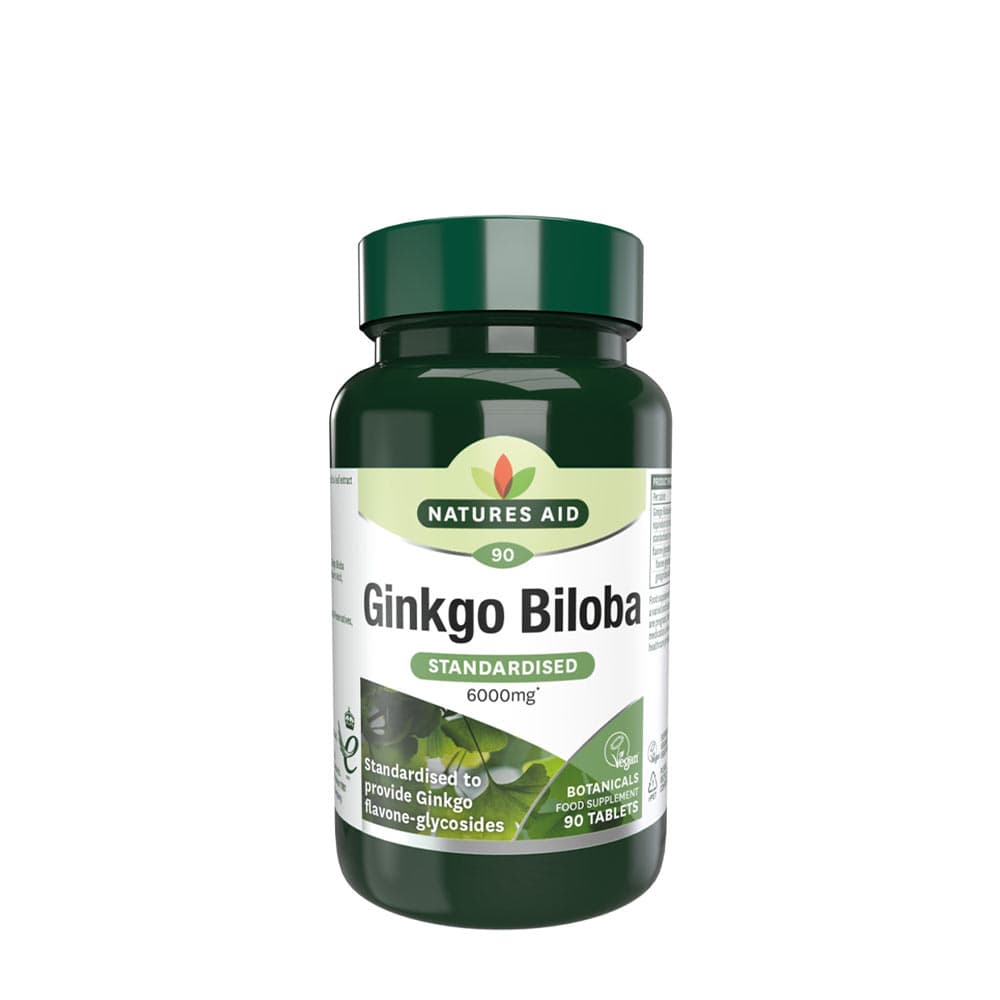 Natures Aid - Ginkgo Biloba Standardised - 90 Tabletten