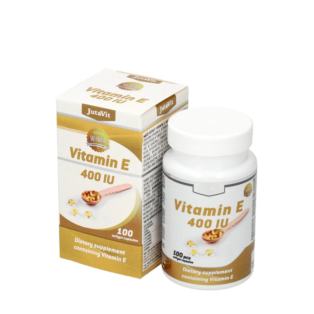 Jutavit Vitamin E 400 Sgels - 400 UI - 100 capsules molles – Jutavit emballage