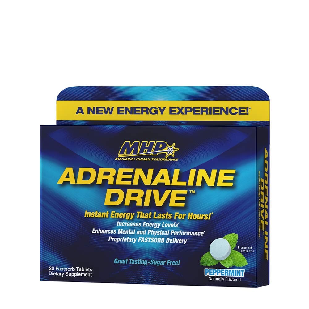 MHP - Adrenaline Drive - Fast Acting Energy Mint - 30 tabletter – MHP förpackning