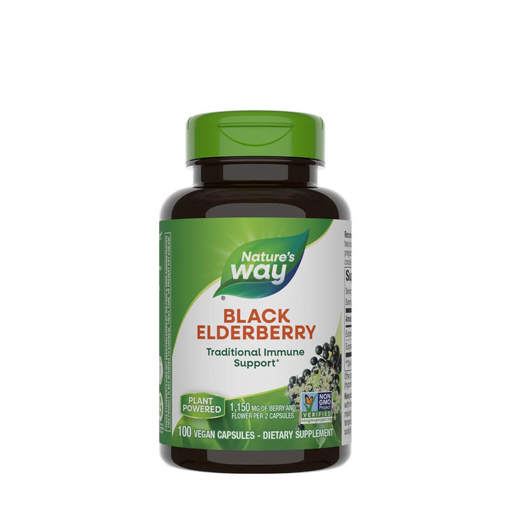 Nature's Way Black Elderberry - 100 kapsler