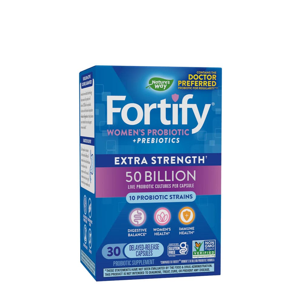 Nature's Way Fortify Women's Probiotic + Prebiotics 50 miljarder – Nature's Way förpackning