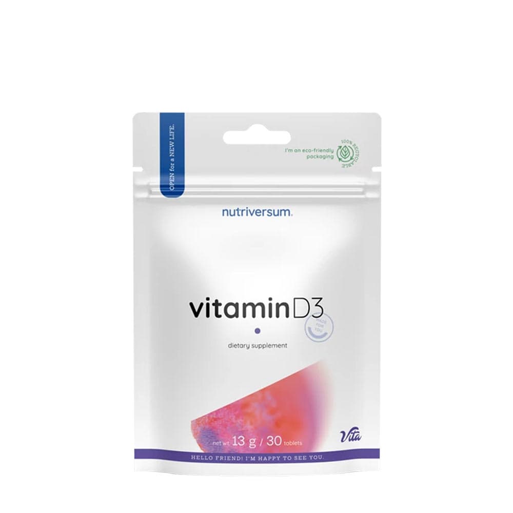 Nutriversum - Vitamin D3 - 30 Tabletten – Nutriversum verpakking
