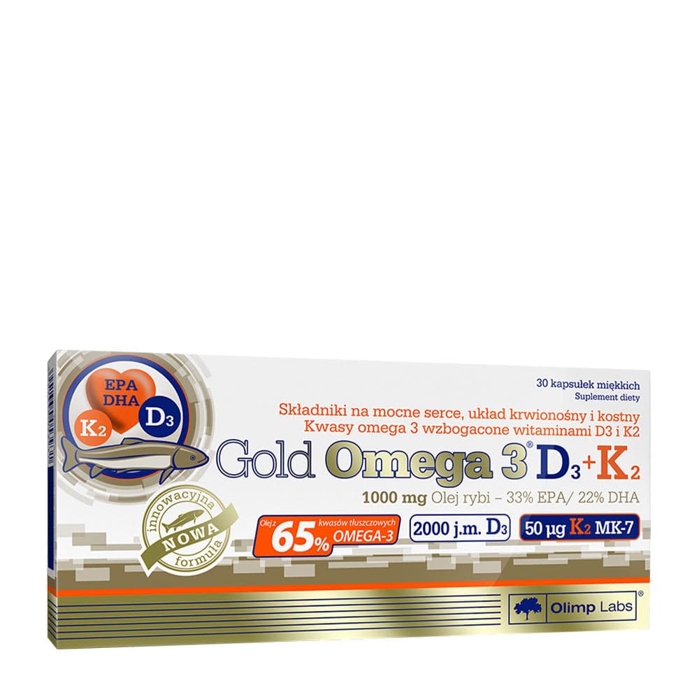 Olimp Labs Gold Omega 3 D3+K2, 30 kapslar