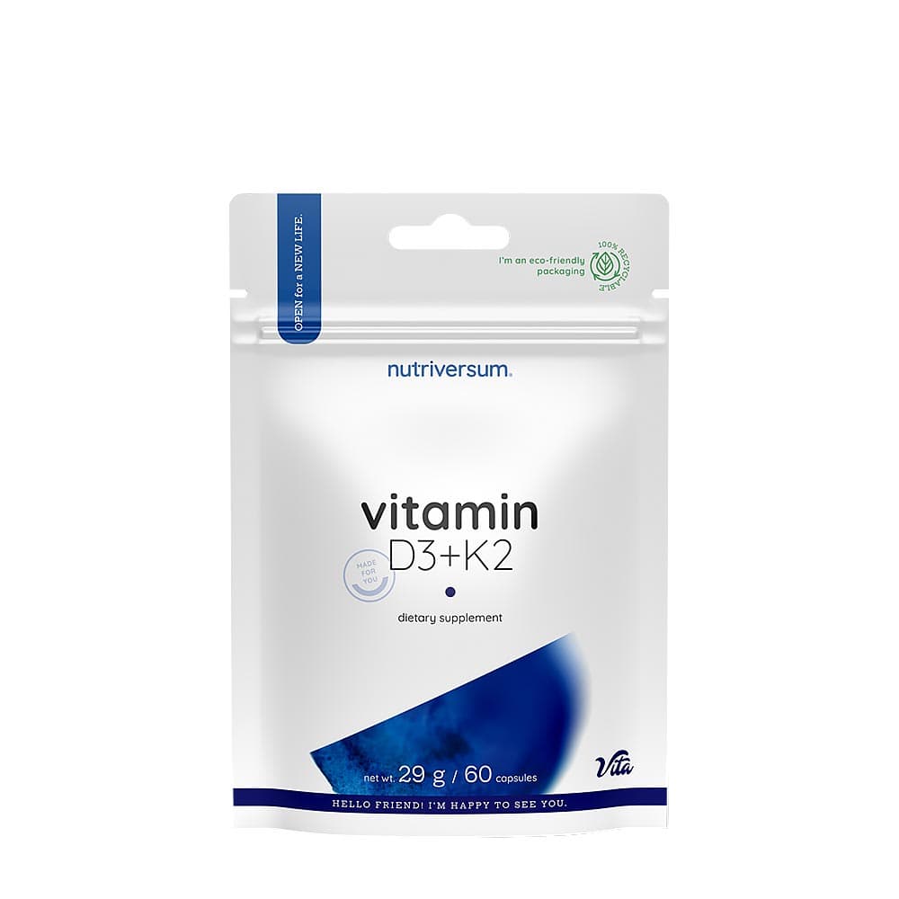 Nutriversum - Vitamin D3+K2 - 60 capsules – Nutriversum verpakking