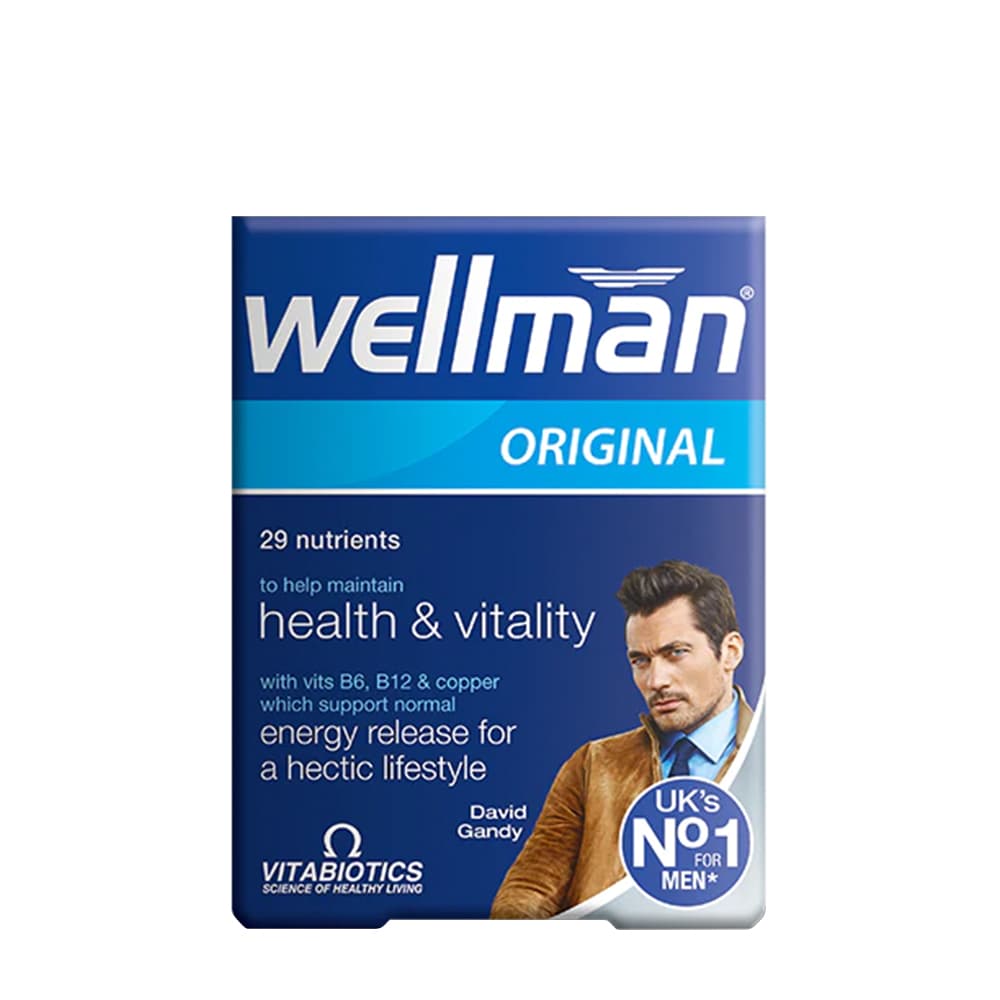 Vitabiotics Wellman Original 30 tabletek – Vitabiotics opakowanie
