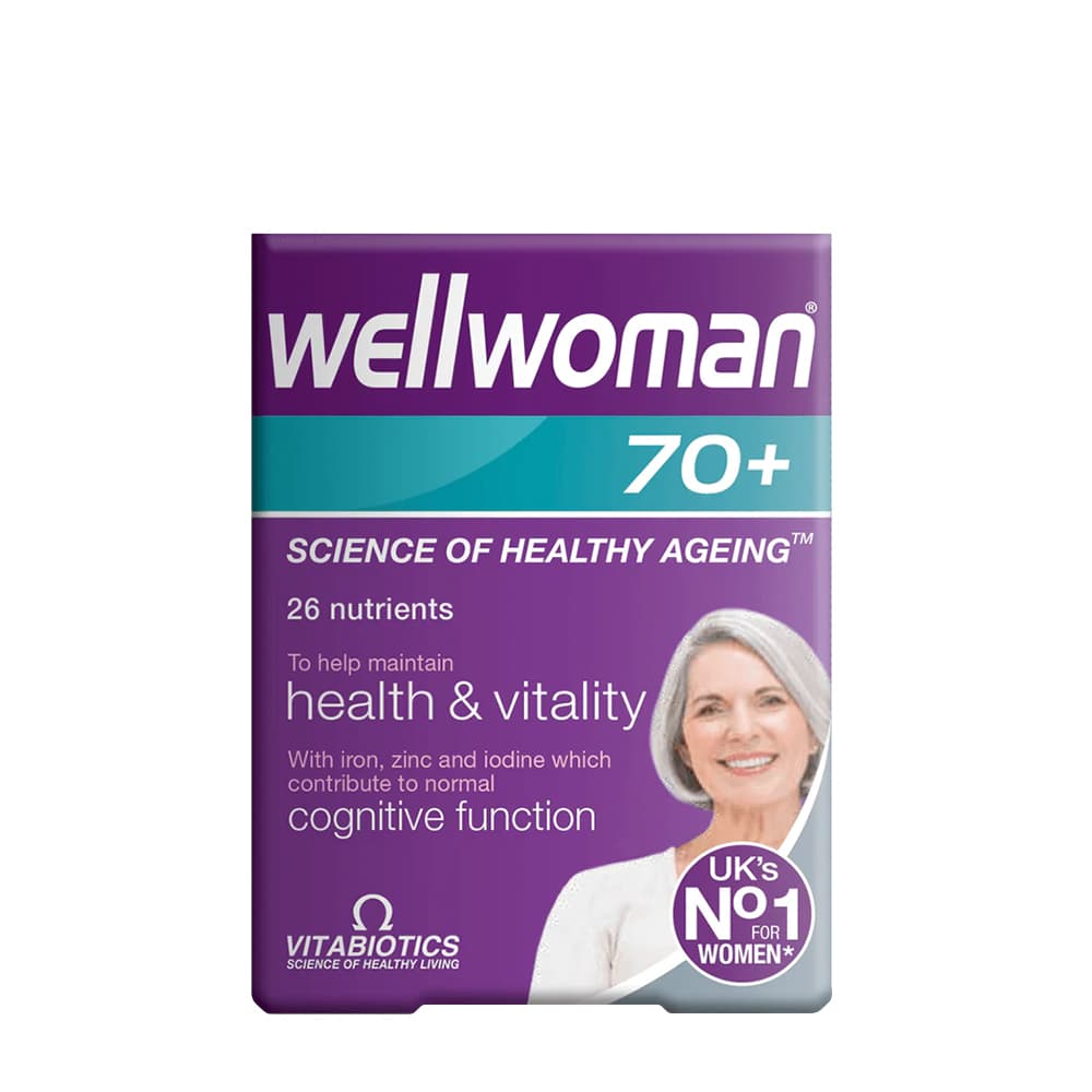 Vitabiotics Wellwoman 70+ - 30 comprimés – Vitabiotics emballage