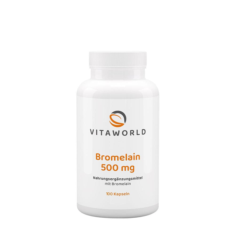 Vitaworld Bromelain 1000 mg - 100 Kapseln – Vitaworld Verpackung
