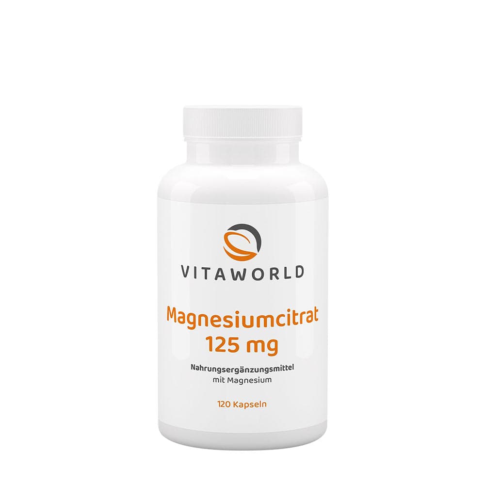 Vitaworld Magnesium Citrate 375 mg - 120 cápsulas – Vitaworld empaque