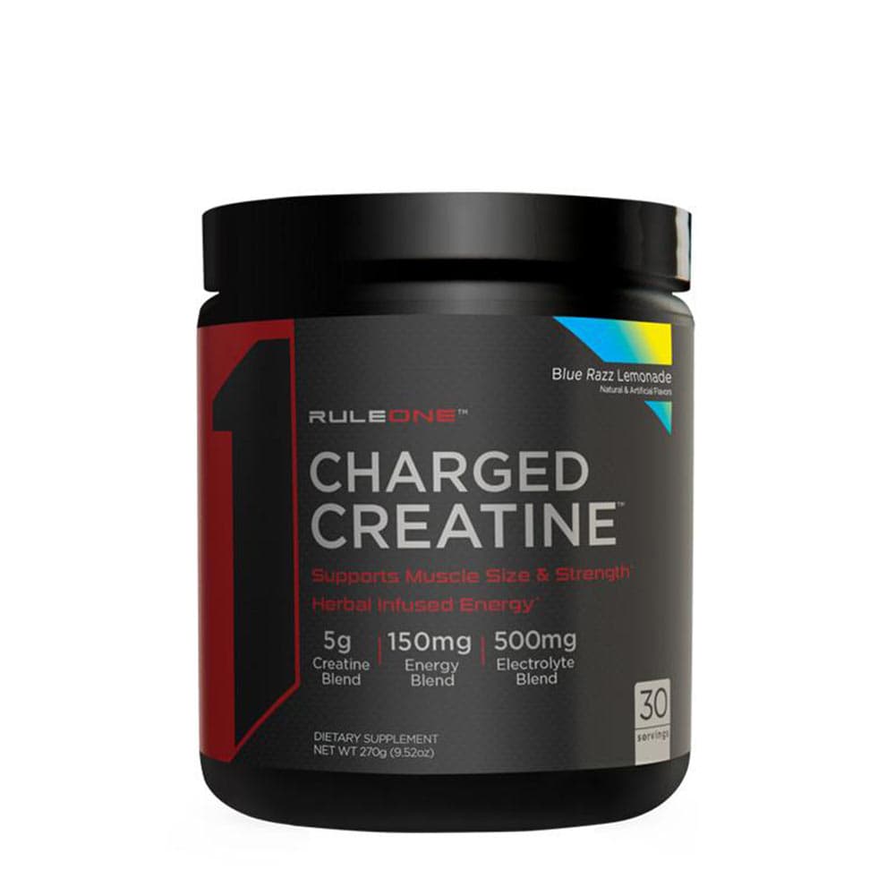 Rule One - Charged Creatine (Blue Raspberry Lemonade) 270g – Rule One Verpackung