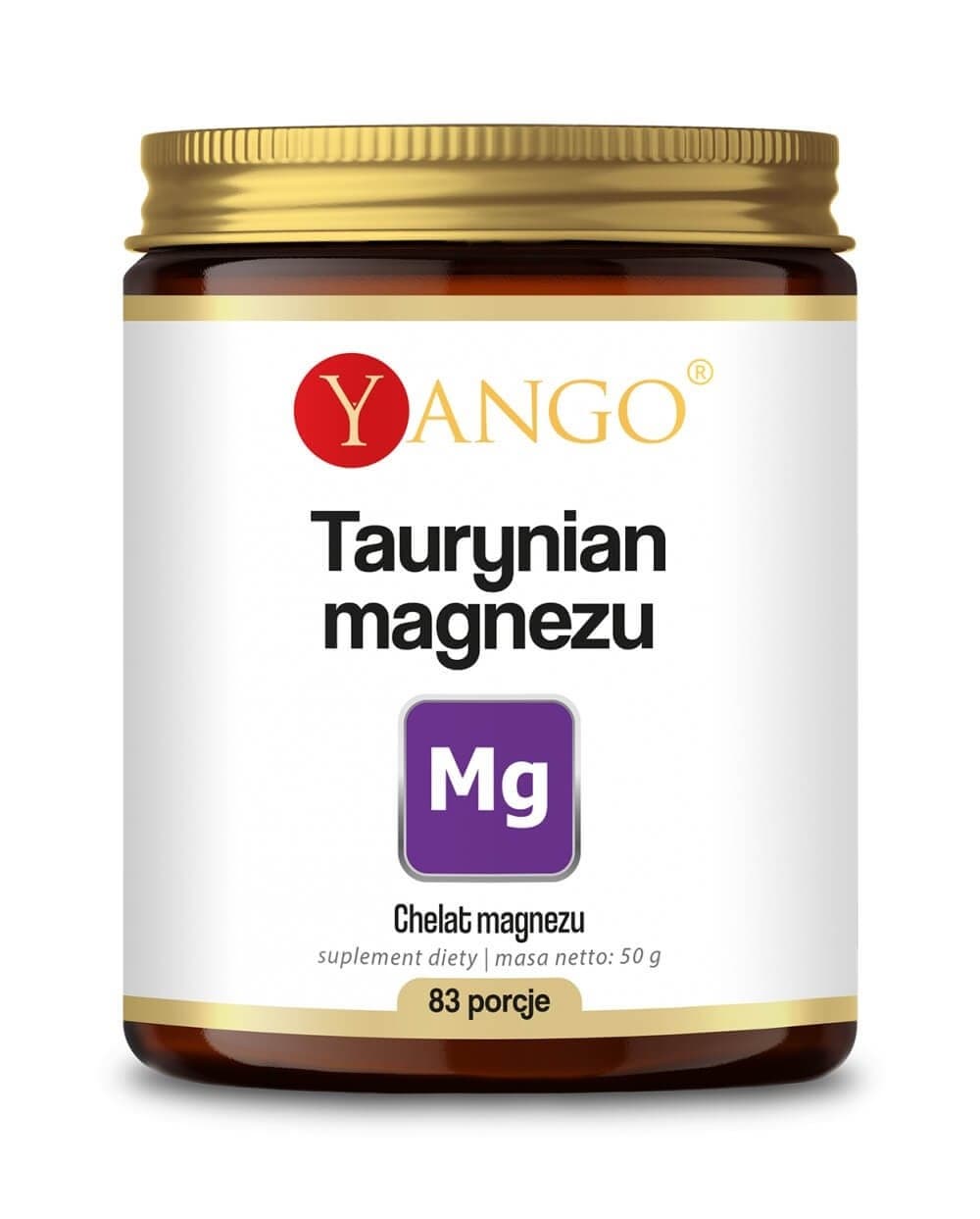 Yango Magnesium Taurate 50g Pulver – Yango Verpackung