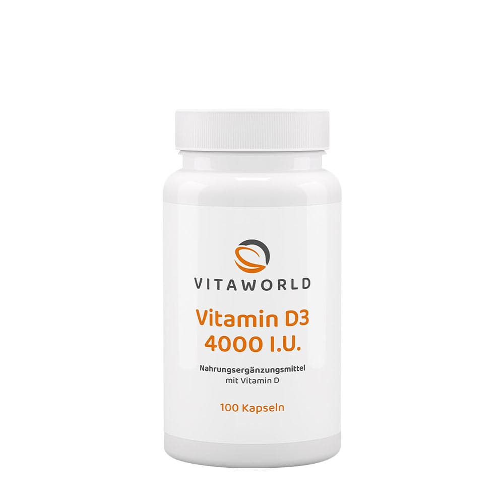 Vitaworld - Vitamin D3 4000IU - 100 Kapslar – Vitaworld förpackning