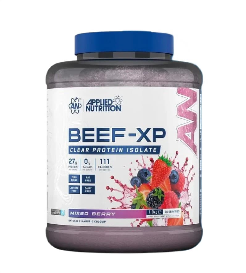 Velocity-Fuel Beef Xp Mixed Berry, proteinpulver 1800g – Applied Nutrition förpackning
