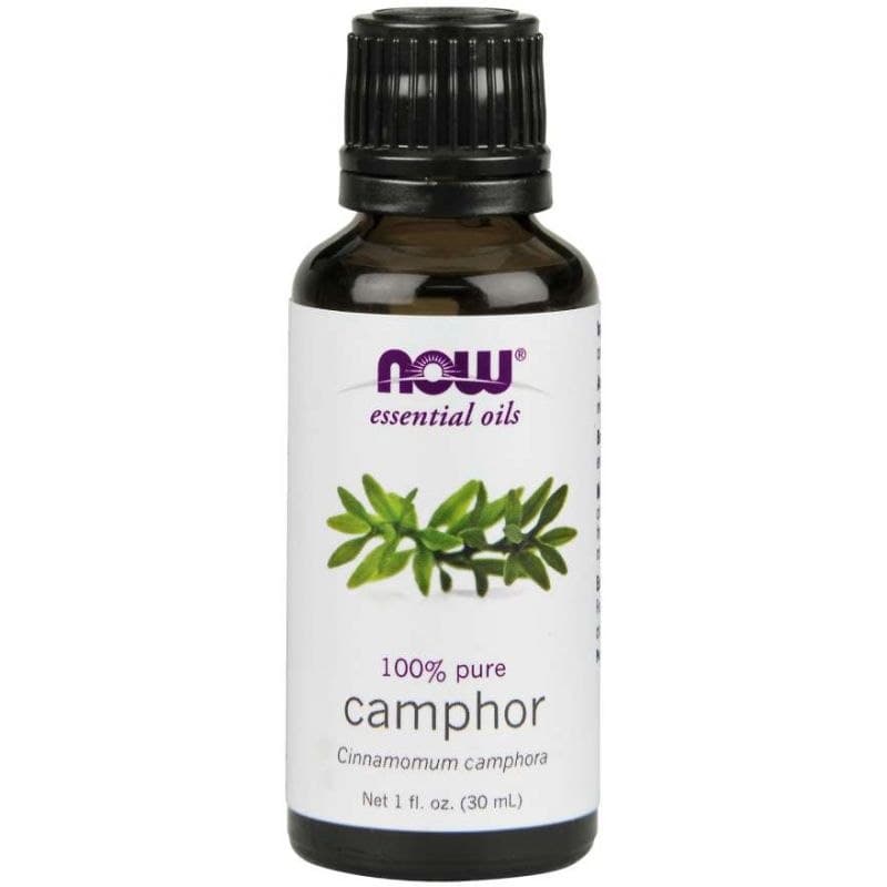 NOW Foods Camphor Oil 30ml – 100% ren kamplerolja – NOW Foods förpackning